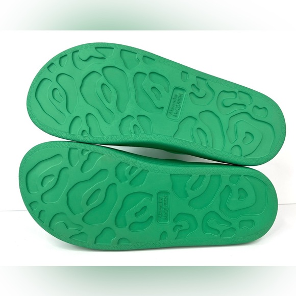 ALEXANDER MCQUEEN unisex Double Band Rubber Green Slides Sandals EU 39 US 9 - Picture 8 of 12